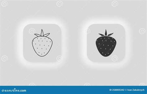 Strawberry Icon. Fruit Symbol. Sign Sweet Vitamin Food Vector ...