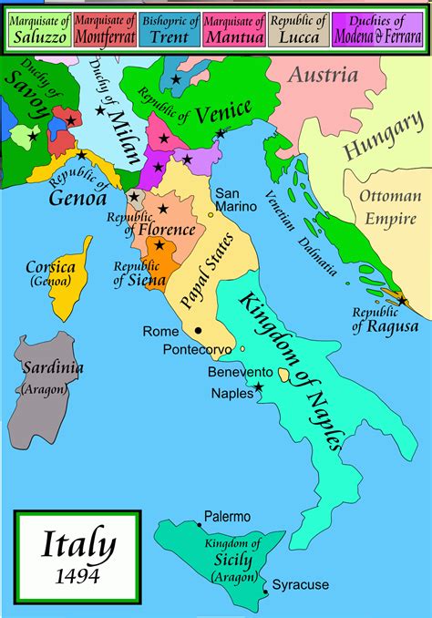 Italian Peninsula Europe Map