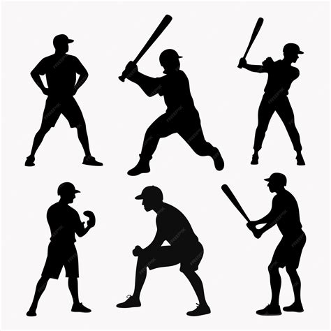 Premium Vector | Baseball Player Silhouettes vector
