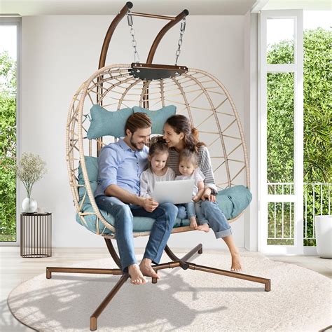 Amazon.com: RADIATA Oversized 2 Person Swing Egg Chair Double Hanging ...
