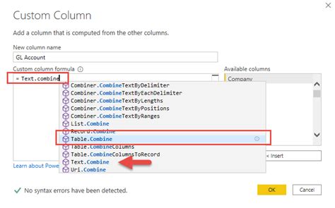 Image result for IntelliSense Power Query Editor