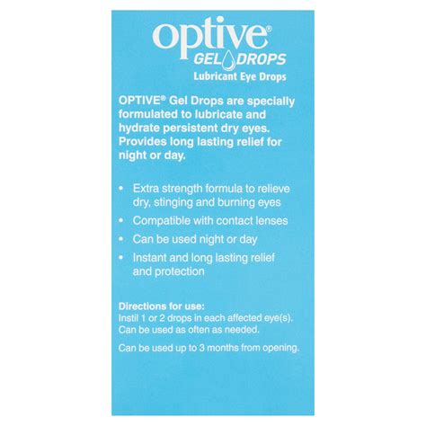 Optive Lubricant Gel Eye Drops | Healthylife