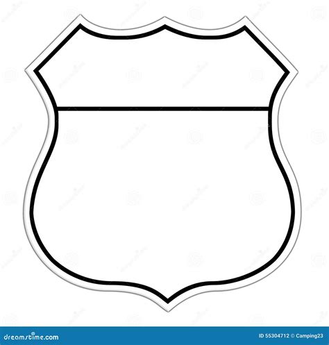 Blank Interstate Road Signs