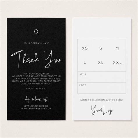 Business Clothing Thank You Logo Label Hang Tag | Zazzle | Hang tag ...