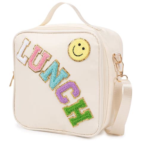 Buy Kunoli Insulated Kids Lunch Bags, Boys Girls Lunch Bag, White Lunch ...