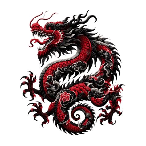 Cool Black And Red Dragon