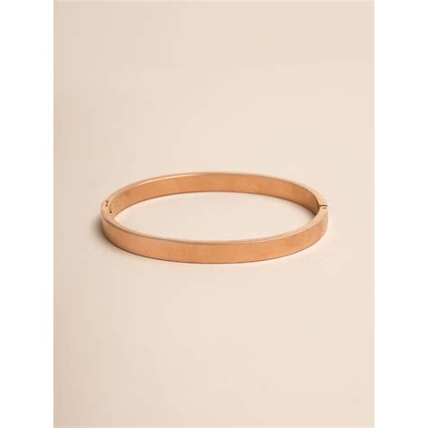 Buy Palmonas Women Rose Gold Plain Stackable Bangle Bracelet Online