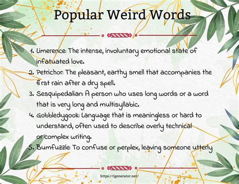 Descriptive Words For Weird at Chris Erickson blog