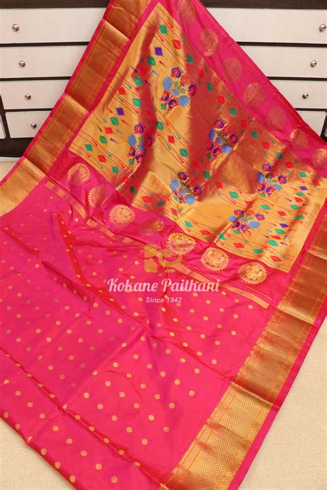 9 Wari Kalanjali Silk Paithani Saree – Kokane Paithani and Sons