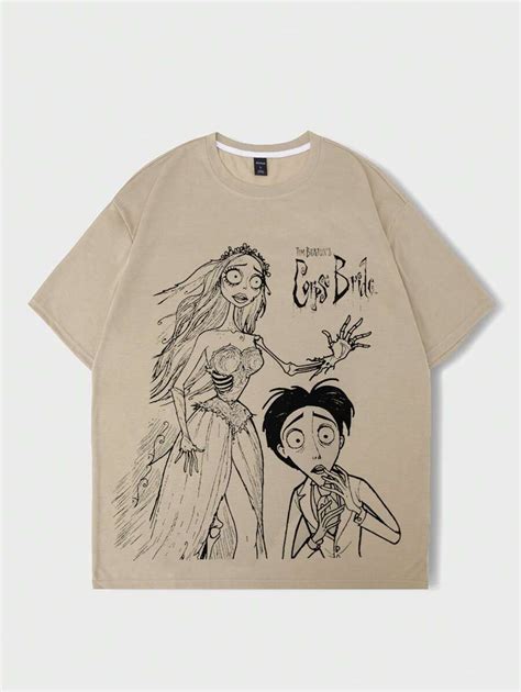 ROMWE MEN Corpse Bride | ROMWE T-shirt graphique en coton pour homme ...