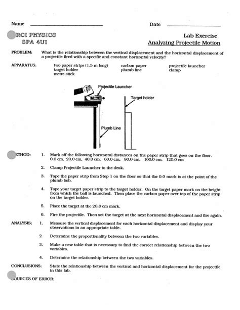 Image result for Projectile Motion Experiments