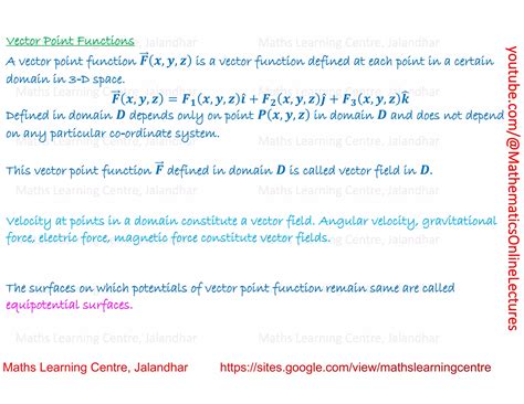 Image result for Vector Calculus Lecture