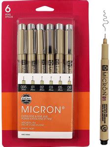 Gelly Sakura Pigma Micron Fineliner Pens-Archival Black Ink Pens ...