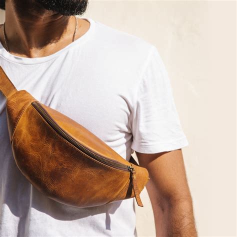 Unisex Leather Fanny Pack | Handmade Crossbody Belt Bag