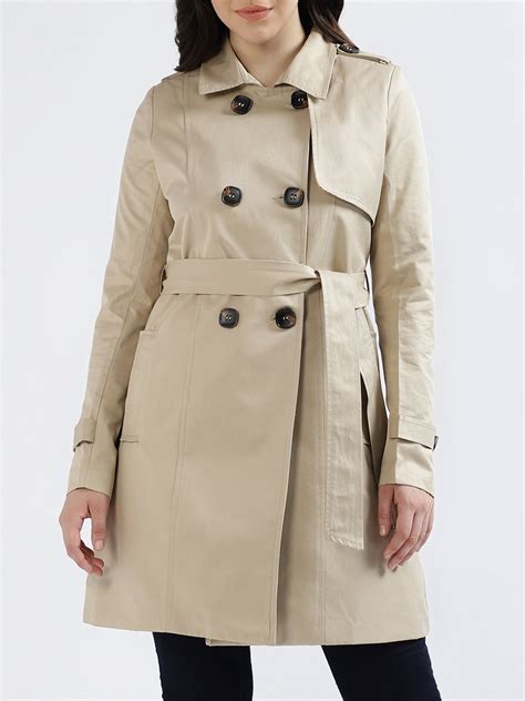 Shop Centre Stage Women Solid Collar Full Sleeves Overcoat Online ...