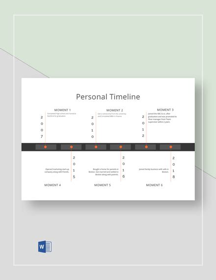 Image result for Personal Timeline