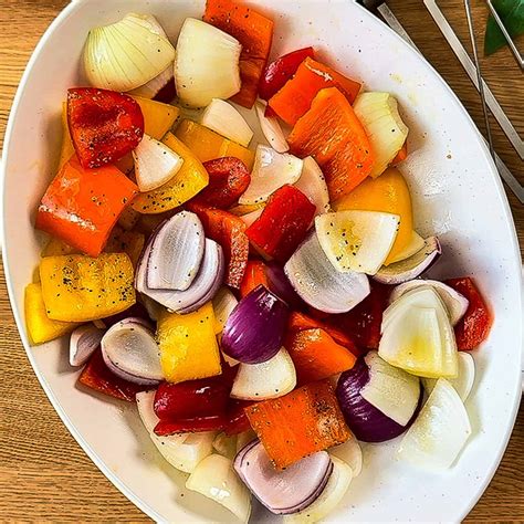 Easy Marinated Peppers and Onions for Grilling or Roasting - Sip Bite Go