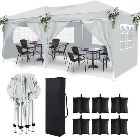 Amazon.com : Tangkula 10x20 Ft Pop Up Canopy, UPF 50+ Portable Outdoor ...