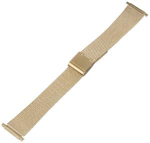Hadley Roma MB3805Y 18-22mm Squeeze End Gold Tone Mens Watch Band Thin ...