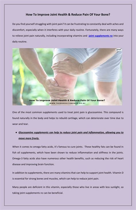 PPT - How To Improve Joint Health & Reduce Pain Of Your Bone PowerPoint Presentation - ID:12149371