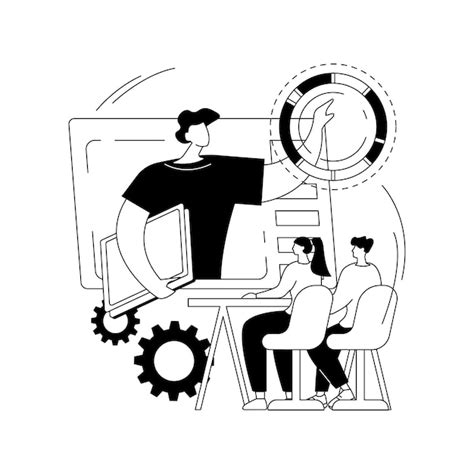 Ilustração em vetor conceito abstrato de oficina on-line Atividade ...