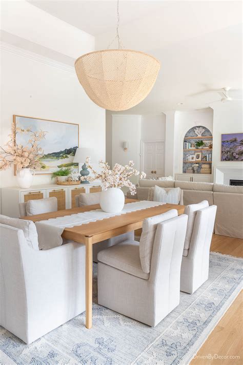 Dining Room Before After Rug Size Guide How To Measure For Area Rug ...