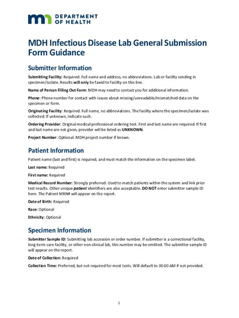 Fillable Online health minnesota Minnesota Department of Health ...