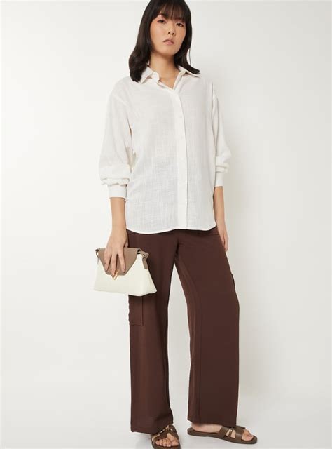 Buy Women Textured Oversized Shirt Online at just Rs. 899.0 ...