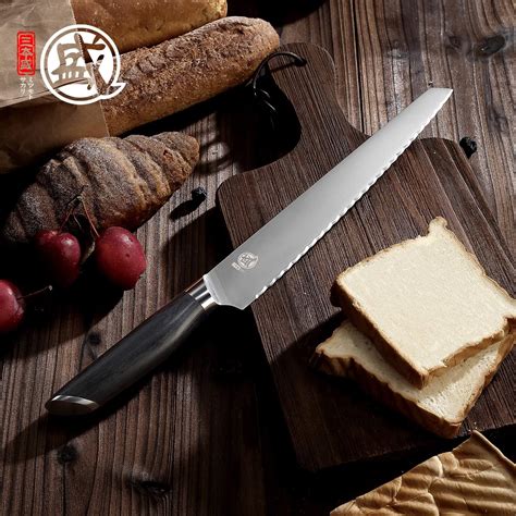 Buy MITSUMOTO SAKARI 9 inch Japanese Bread Knife, Professional Serrated ...