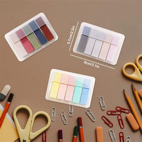Buy 800 Pieces Page Marker Sticky Index Tabs, Morandi Sticky Notes ...