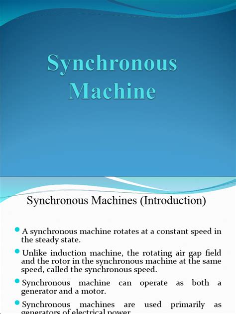 Image result for Principles Synchronous Machine