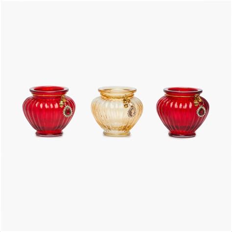 Buy Raga Set of 3 Glass Votive Holders from Home Centre at just INR 399.0