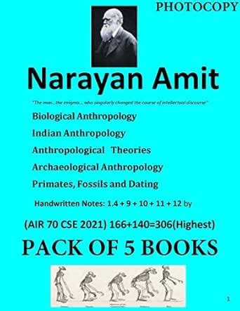 Buy Toppers Answer Copy Anthropology Narayan Amit (AIR 70 CSE 2021 ...