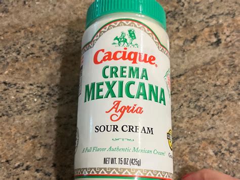 Cacique, Crema Mexicana Agria Sour Cream Nutrition Facts - Eat This Much