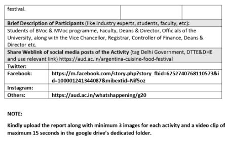 Argentina Cuisine Food Festival | Dr. B. R. Ambedkar University Delhi