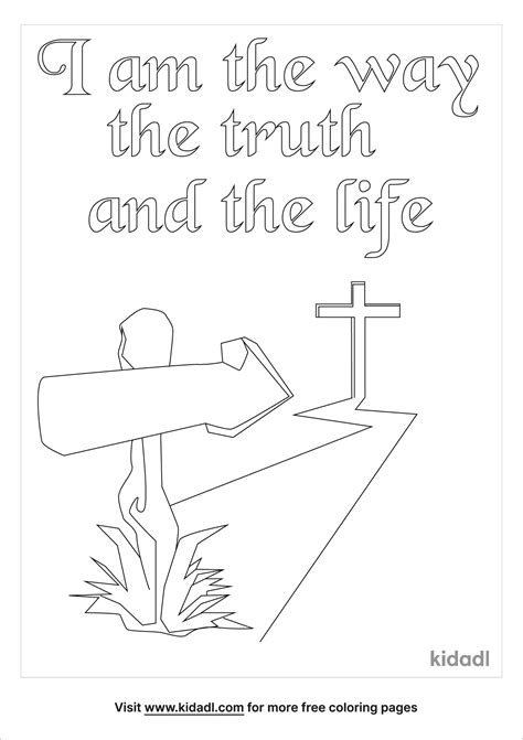 Free I Am The Way The Truth And The Life Coloring Page | Coloring Page ...