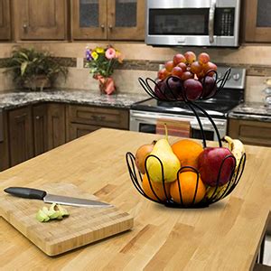 nestroots Fruit Basket Kitchen Stand vegetable basket rack stand for ...