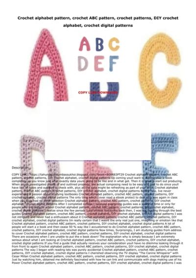 Image result for Crochet Alphabet Tutorials