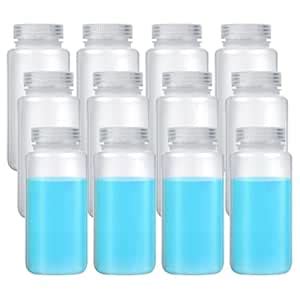 SPYLX Plastic Sample Bottles 500ml Laboratory Grade Polypropylene Wide ...