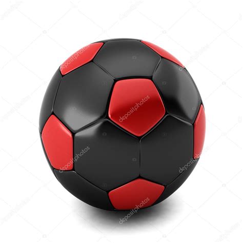 3d render of black and red soccer ball Stock Photo by ©montego 5219185