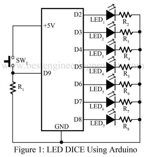 7-Segment LED Arduino Dice 的图像结果