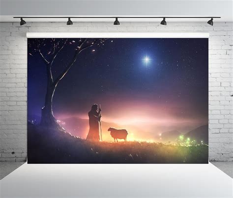 BELECO 12x8ft Fabric Bible Scene Shepherd and Sheep India | Ubuy