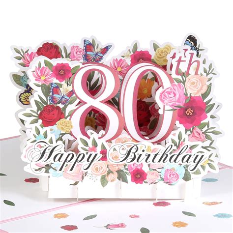 Happy 80th Birthday Card For Her Free Printable 80th Birthday Card