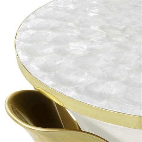 Yasmine Mother Of Pearl Side Table For Sale at 1stDibs | yasmine pearl