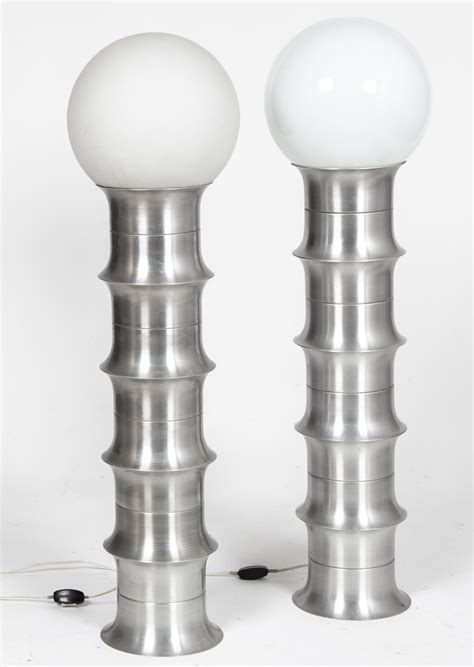 Rare Industrial Design Column Floor Lamps, 1965 | #219586