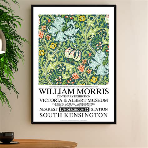 William Morris Golden Lily Exhibition Poster Framed Print