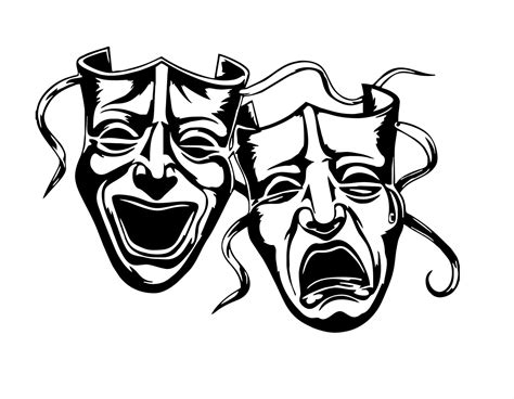Vector Theater Masks Comedy Tragedy Svg Comedy Masks Svg | Etsy