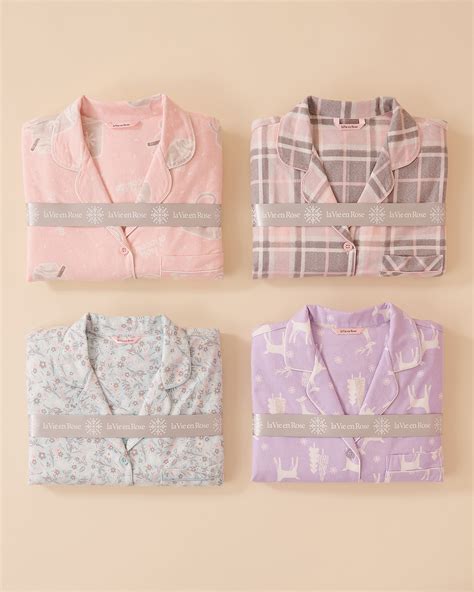 Grey & Pink Plaid Flannel PJ Set | la Vie en Rose