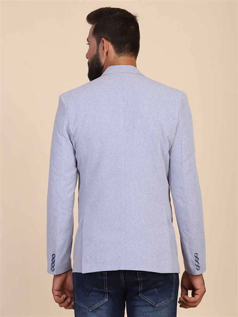 Men Suede Blue Blazer – Tahvo India
