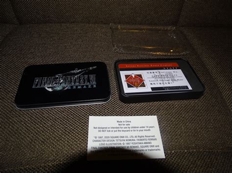 Final Fantasy VII Remake Shinra Electric Power Company ID Card With Tin ...